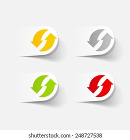 realistic design element: arrow recycling