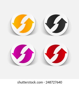 realistic design element: arrow recycling