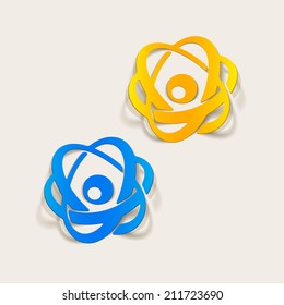realistic design element: atom