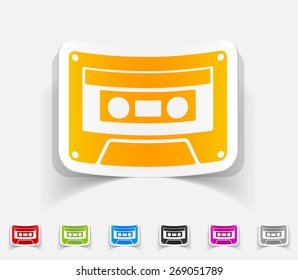 realistic design element. audiocassette