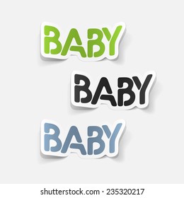 elemento de diseño realista: bebé