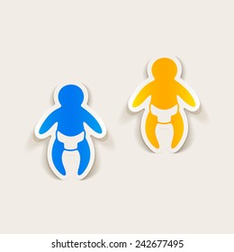realistic design element: baby