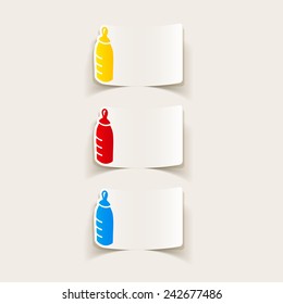 realistic design element: baby bottle