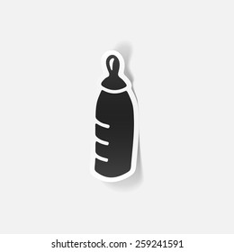realistic design element: baby bottle