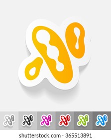 realistic design element. bacterium