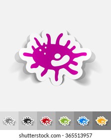 realistic design element. bacterium