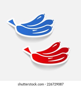 realistic design element: banana