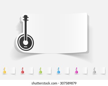 realistic design element. banjo