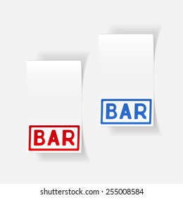 realistic design element: bar