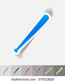 realistic design element. baseball bat