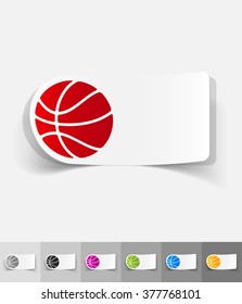 realistic design element. basketball