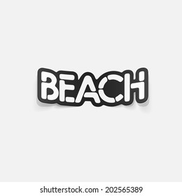 realistic design element: beach