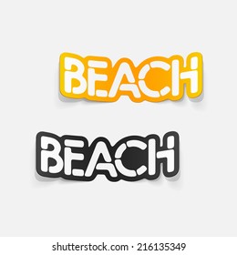 realistic design element: beach