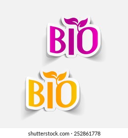 realistic design element: bio sign