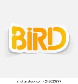 realistic design element: bird