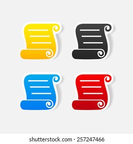 realistic design element: blank paper