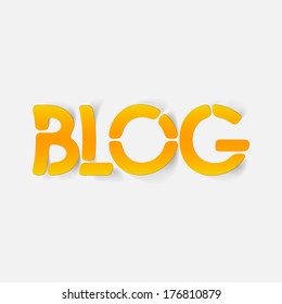 realistic design element: blog