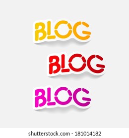 realistic design element: BLOG