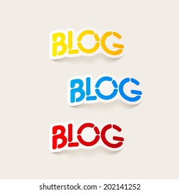 realistic design element: BLOG