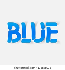 realistic design element: blue