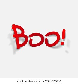 realistic design element: boo