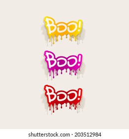 realistic design element: boo