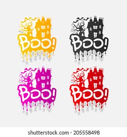 realistic design element: boo