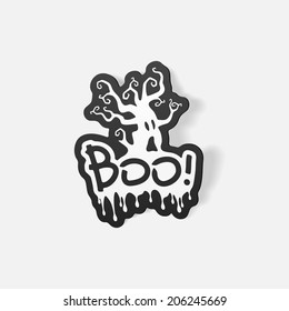 realistic design element: boo