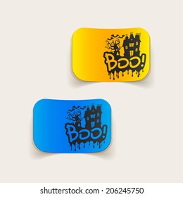 realistic design element: boo