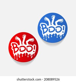 realistic design element: boo