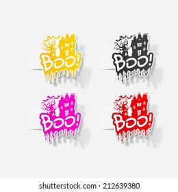 realistic design element: boo