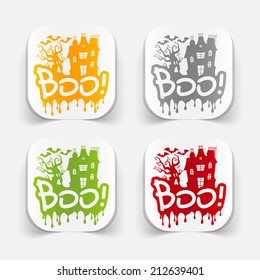 realistic design element: boo