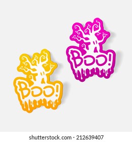 realistic design element: boo