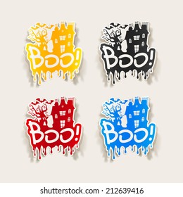 realistic design element: boo