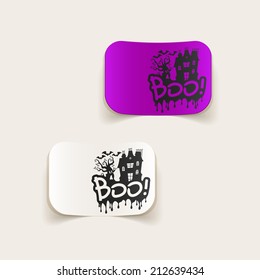 realistic design element: boo
