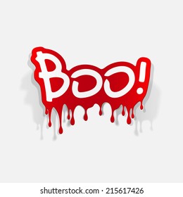 realistic design element: boo