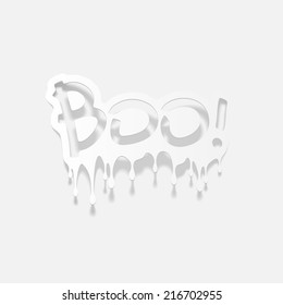 realistic design element: boo
