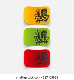 realistic design element: boo