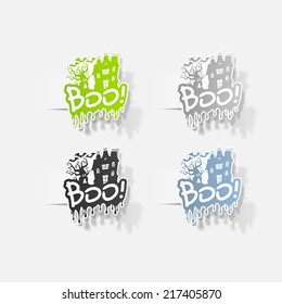 realistic design element: boo