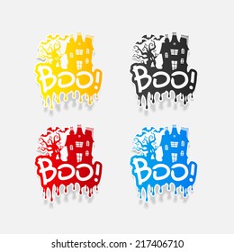 realistic design element: boo