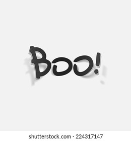realistic design element: boo