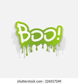 realistic design element: boo