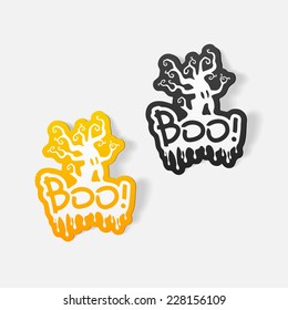 realistic design element: boo