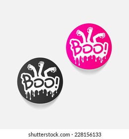 realistic design element: boo
