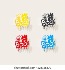 realistic design element: boo