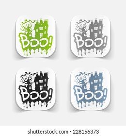realistic design element: boo