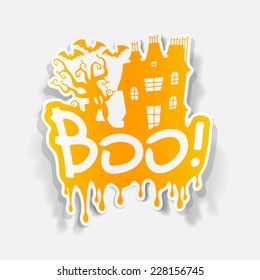 realistic design element: boo