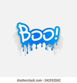 realistic design element: boo
