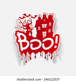 realistic design element: boo