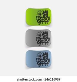 realistic design element: boo